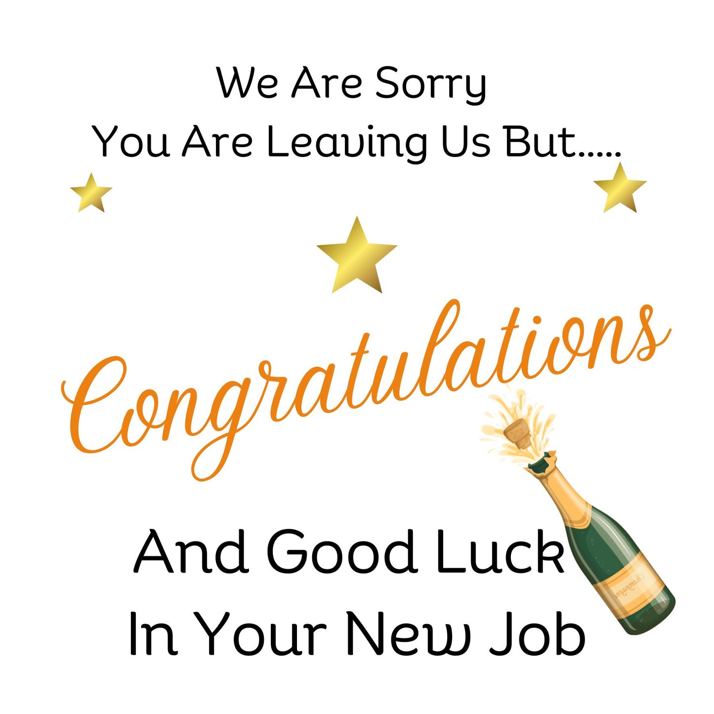 Personalised Good Luck In Your New Job Card New Job Greeting Card Good luck In Your New Job Greeting Card Leaving Card Greeting