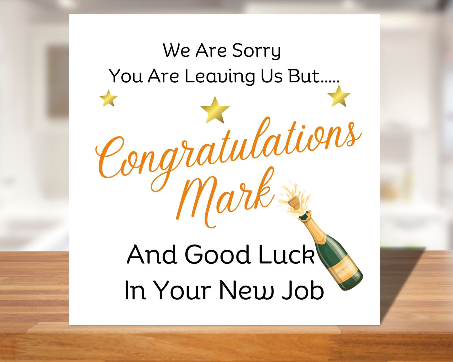 Personalised Good Luck In Your New Job Card New Job Greeting Card Good luck In Your New Job Greeting Card Leaving Card Greeting
