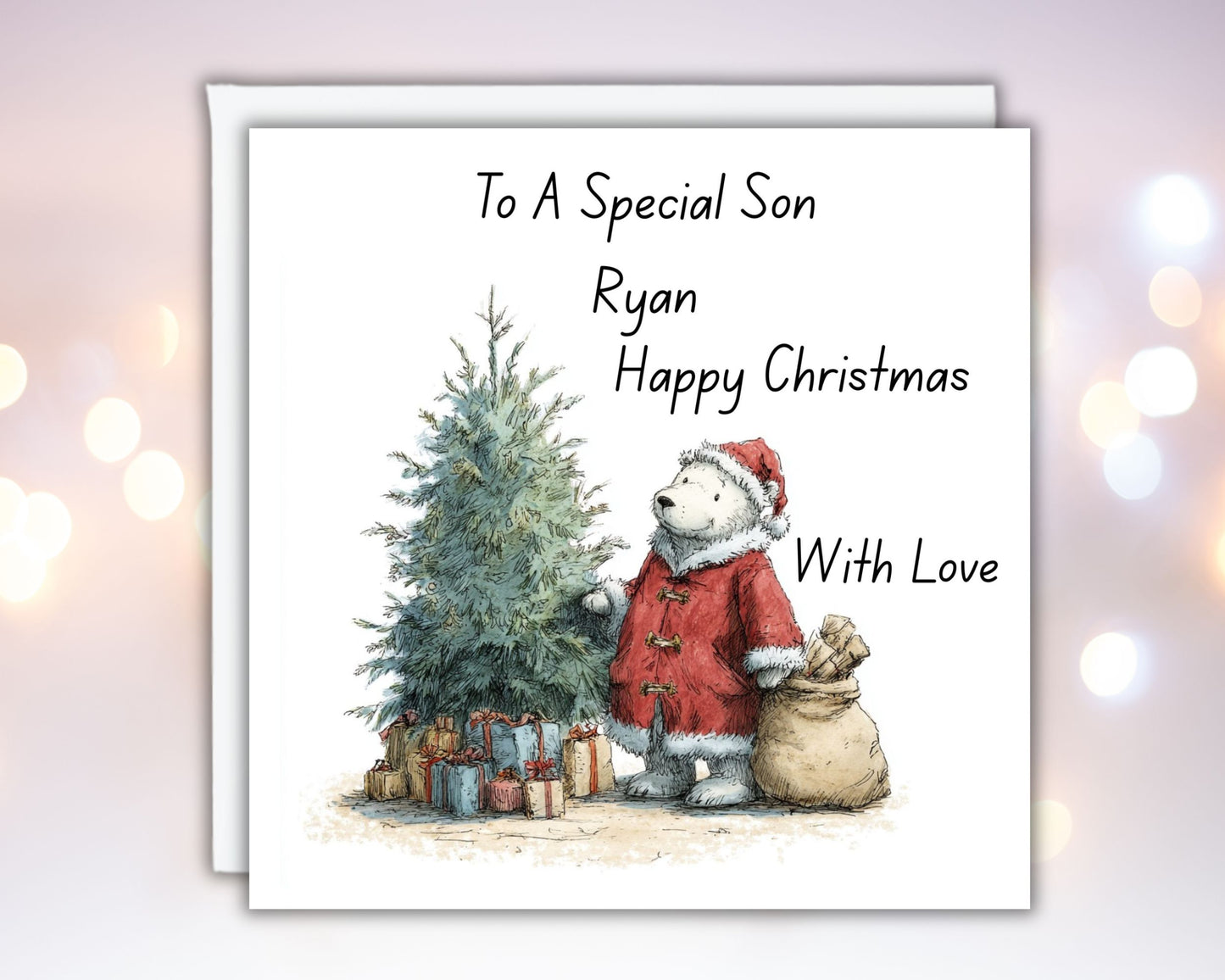 Personalised Daughter Christmas Card Son Christmas Grandson Christmas Neice Nephew