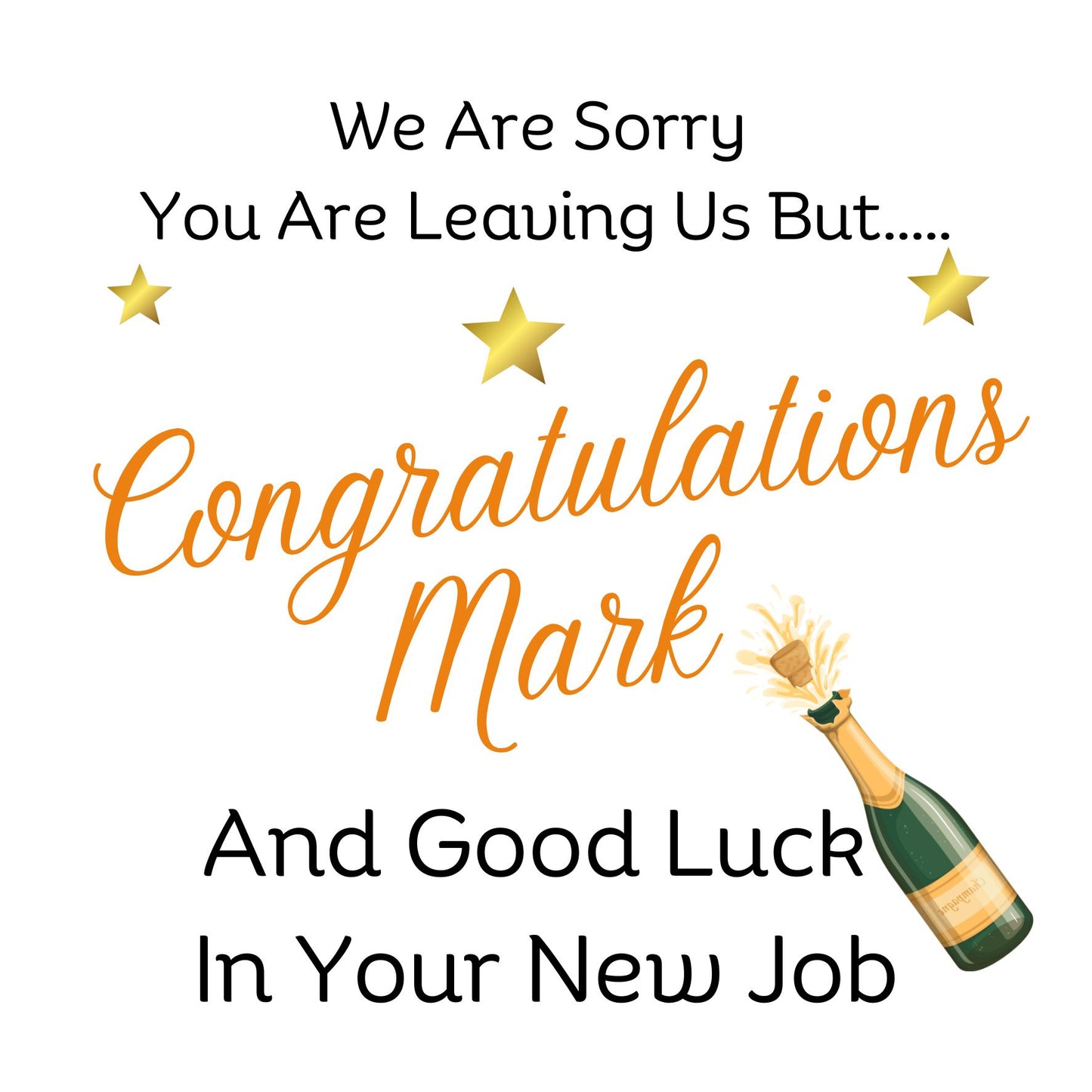 Personalised Good Luck In Your New Job Card New Job Greeting Card Good luck In Your New Job Greeting Card Leaving Card Greeting