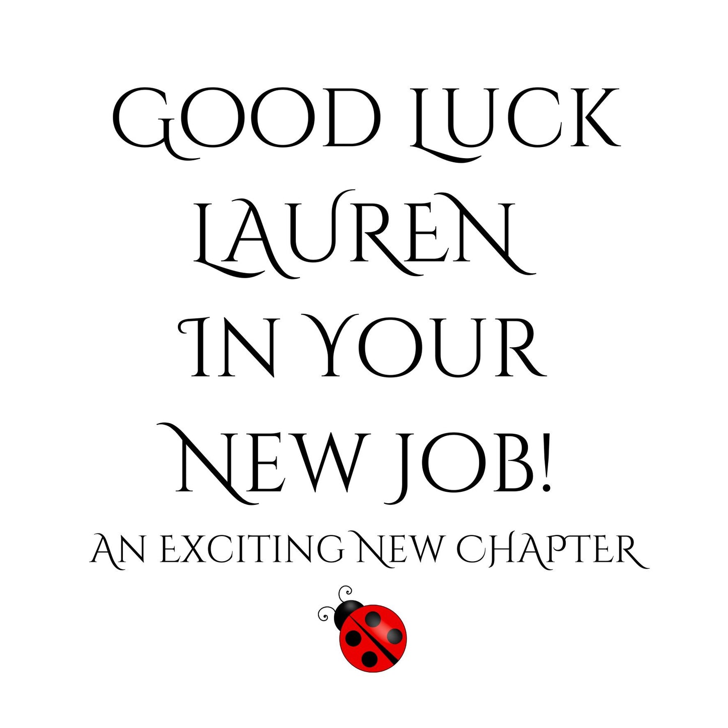 Personalised Good Luck In Your New Job Card New Job Greeting Card Good luck In Your New Job Greeting Card
