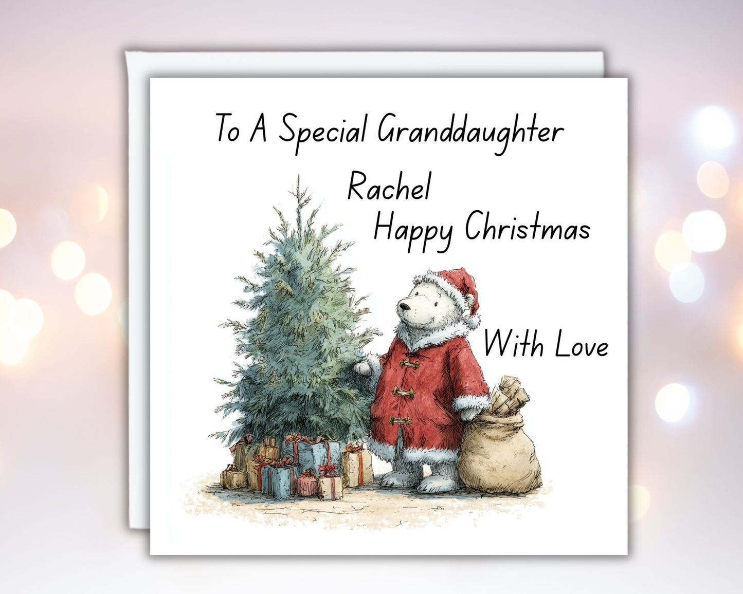 Personalised Daughter Christmas Card Son Christmas Grandson Christmas Neice Nephew