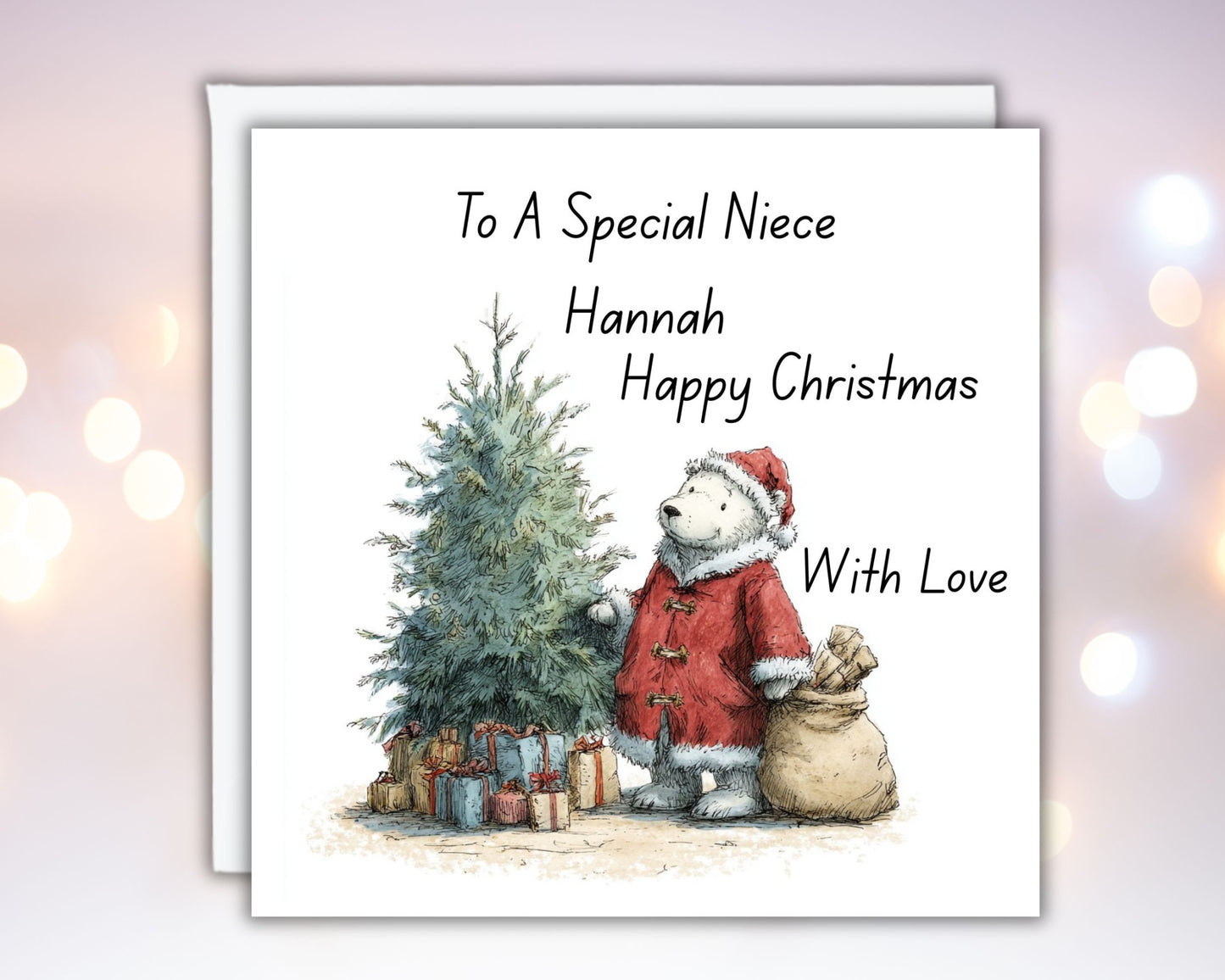 Personalised Daughter Christmas Card Son Christmas Grandson Christmas Neice Nephew