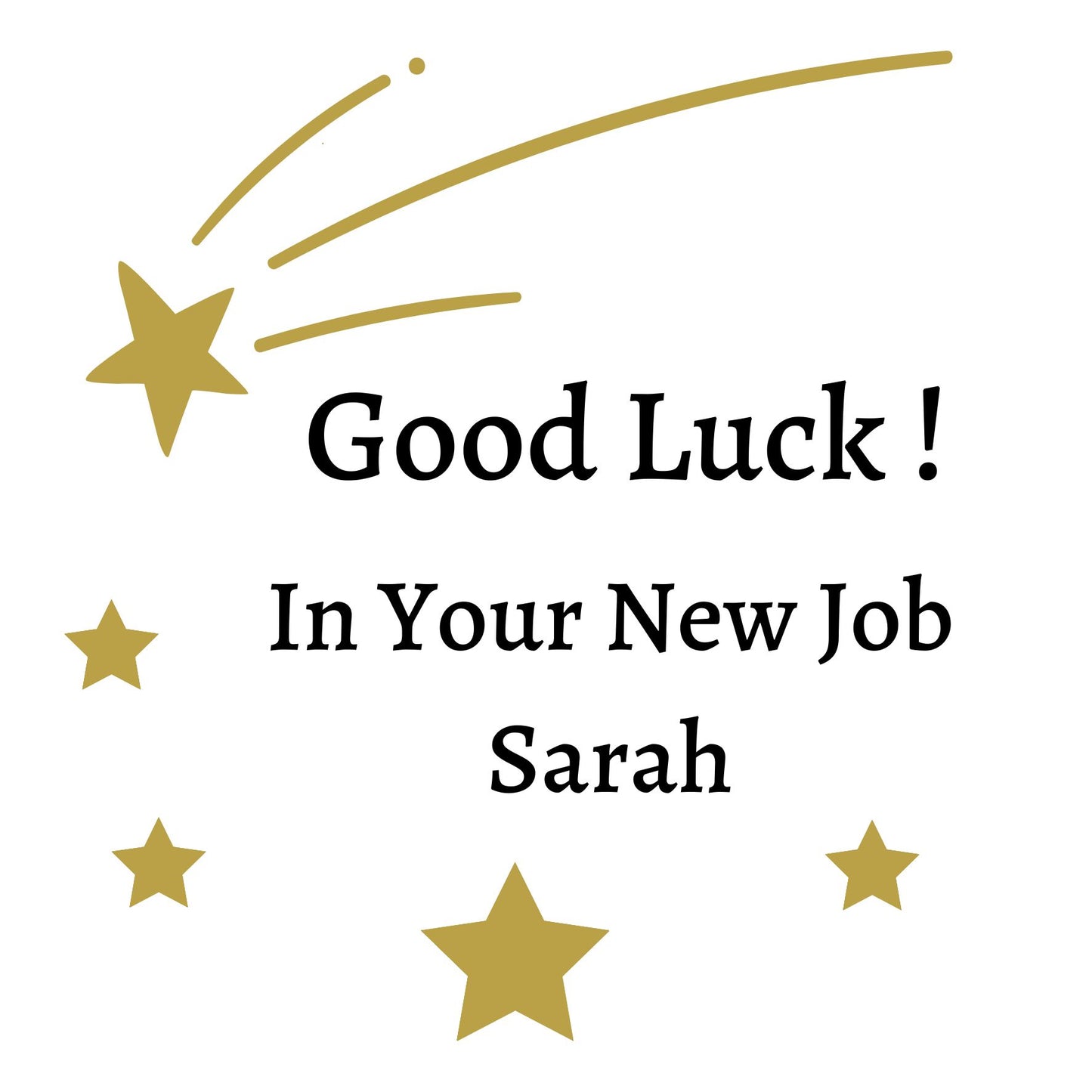 Personalised Good Luck In Your New Job Card New Job Greeting Card Good luck In Your New Job Greeting Card
