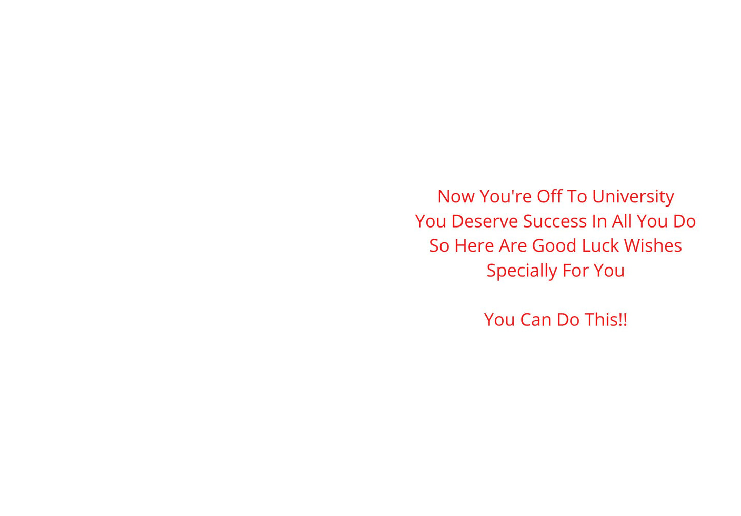 Personalised Good Luck At University Card 'Good Luck At University' - Off To University Card