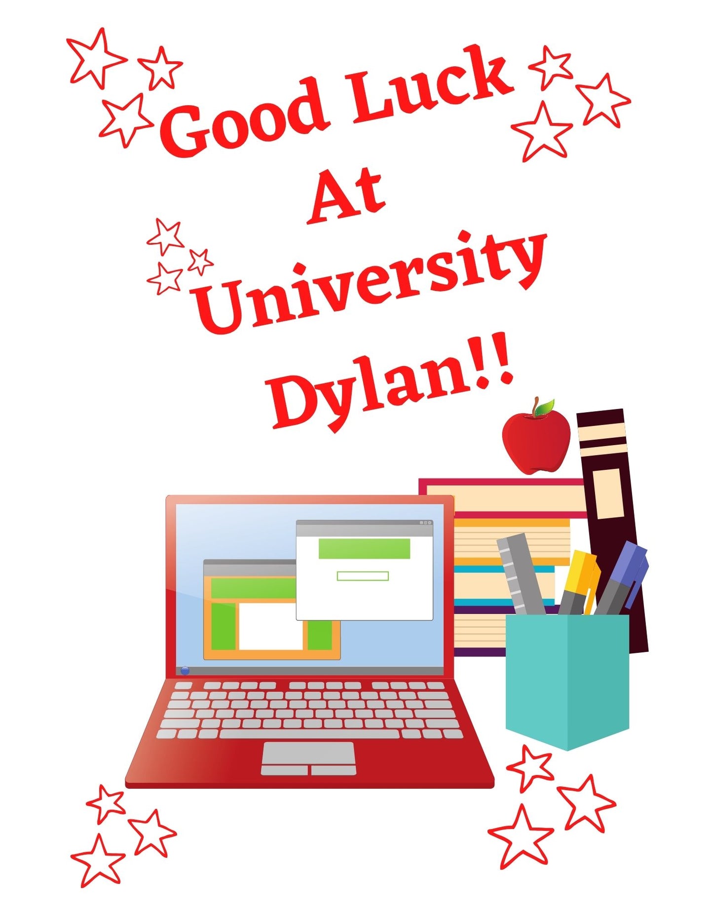Personalised Good Luck At University Card 'Good Luck At University' - Off To University Card