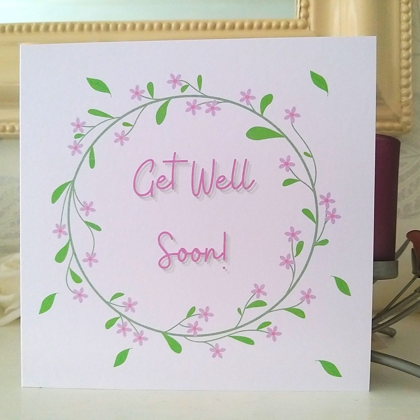 Get Well Soon Card ~ Recover From Your Operation Card ~ Speedy Recovery Card With Floral Design