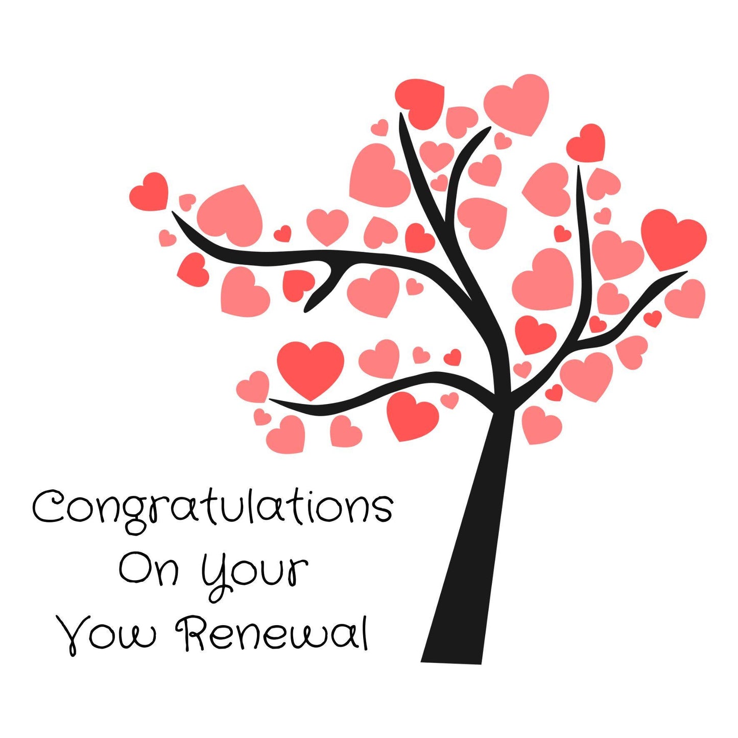 Vow Renewal Card 'Congratulations On Your Vow Renewal' Personalised Handmade