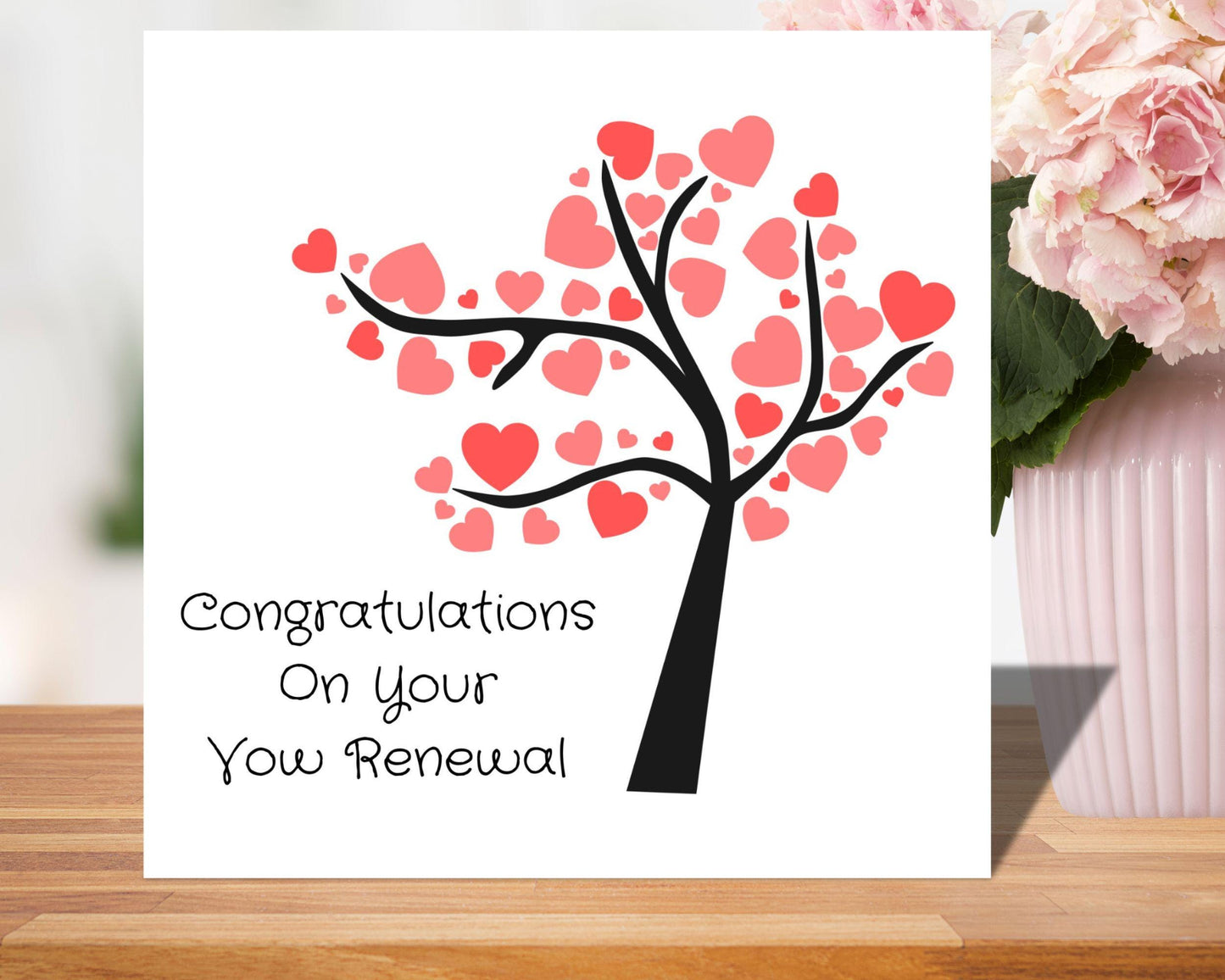 Vow Renewal Card 'Congratulations On Your Vow Renewal' Personalised Handmade