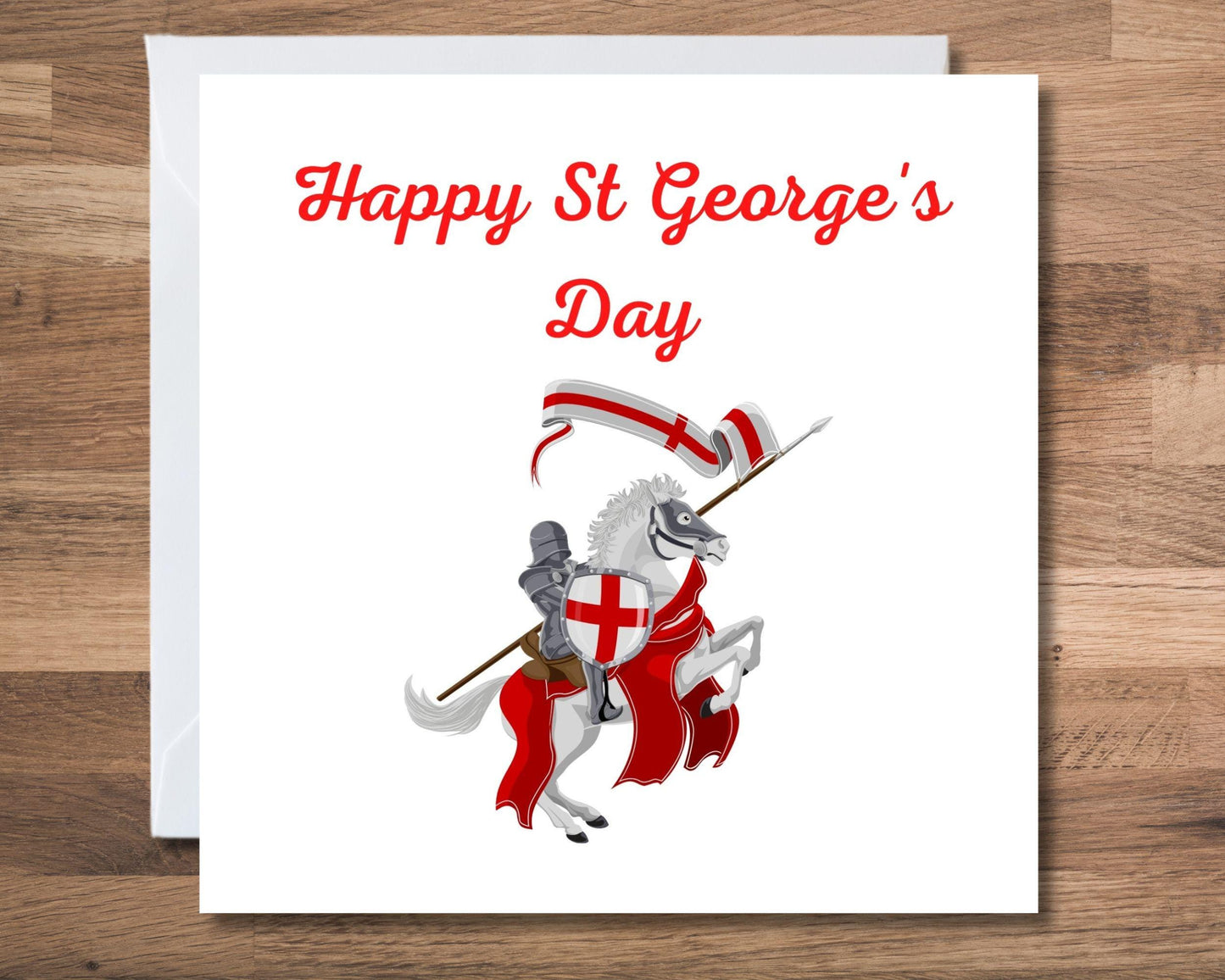 St George's Day Card With St George And The Dragon Design Can Be Personalised