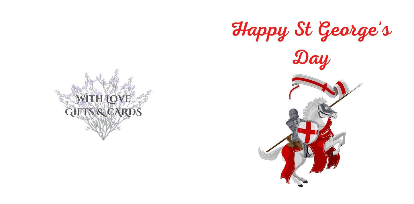 St George's Day Card With St George And The Dragon Design Can Be Personalised