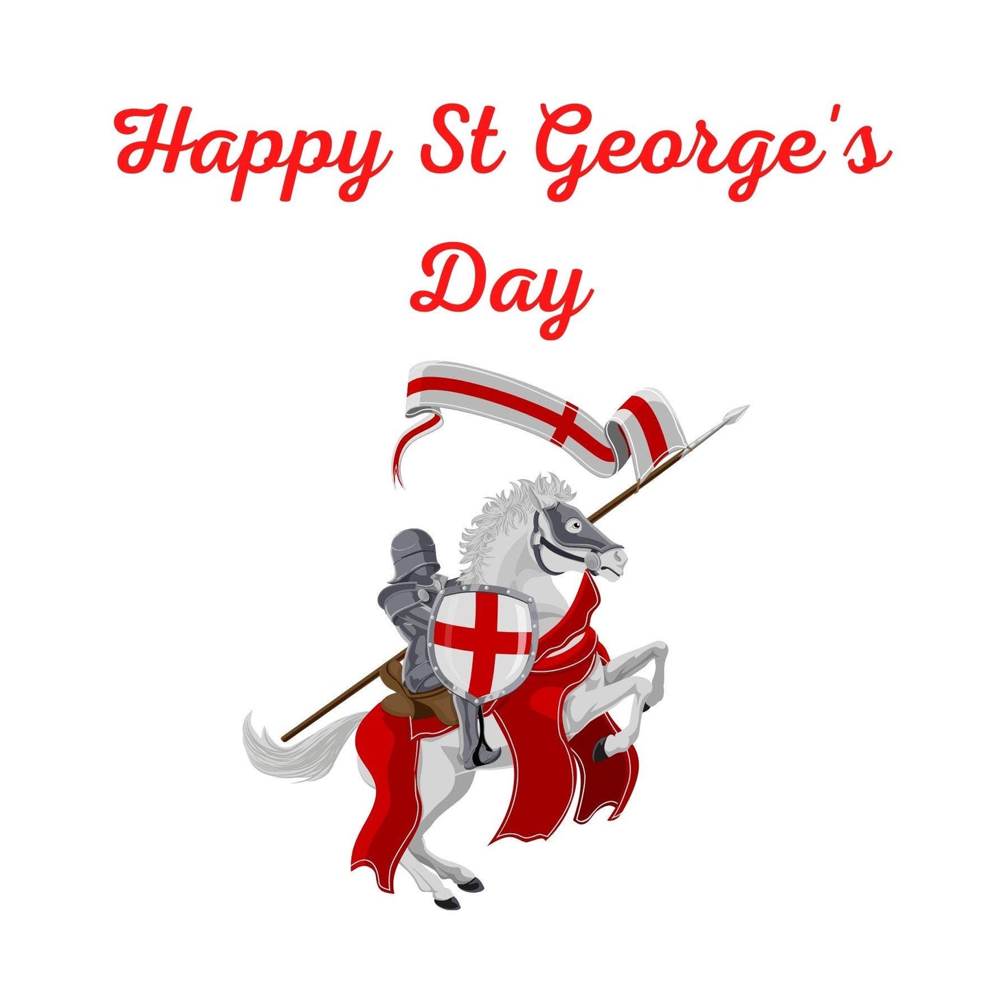 St George's Day Card With St George And The Dragon Design Can Be Personalised