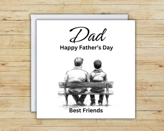 Dad Fathers Day Card 'To The Best Dad Enjoy Your Day!!'  Grandad Fathers Day Card Uncle Fathers Day Card  Like A Dad To Me Personalisable (Copy) (Copy)