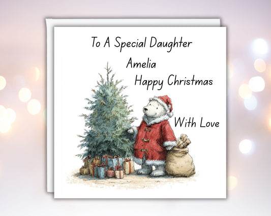 Personalised Daughter Christmas Card Son Christmas Grandson Christmas Neice Nephew