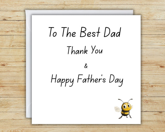 Dad Fathers Day Card 'To The Best Dad Enjoy Your Day!!'  Grandad Fathers Day Card Uncle Fathers Day Card  Like A Dad To Me Personalisable (Copy)