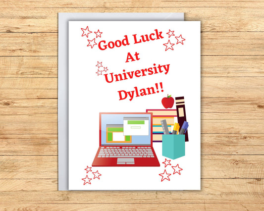 Personalised Good Luck At University Card 'Good Luck At University' -  Off To University Card