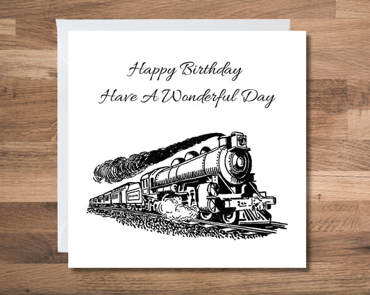 Male Birthday Card Personalised Birthday Card With Steam Train Design Any Relation Husband Son Uncle Brother Son-In-Law